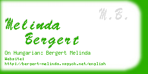 melinda bergert business card